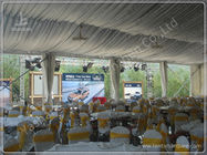 15X20m White Party Tent Gazebo Canopy with Fabric Sidewalls, 200 Seater Outdoor Party Canopy Tent