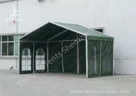 Outdoor Green Aluminum Frame Fabric Tent Structures , Fabric Shelter Systems