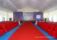 Hard Pressed Aluminum Frame Fabric Cover Commercial Party Tents With Beautiful Lining Decorations