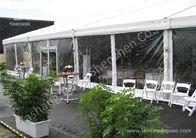 16M Wide Transparent Pvc Wall Outdoor Party Tents , Wind Resistant Garden Party Marquee