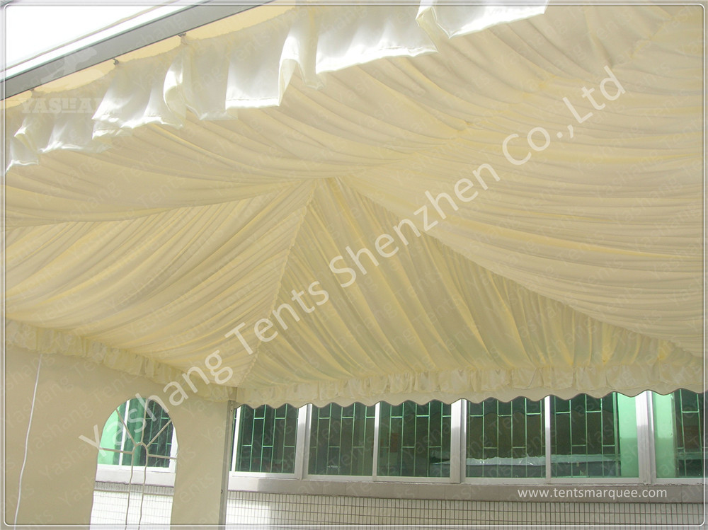 Replacement Tent Parts Decorative Lining Satin Cloth / Trevira CS Material