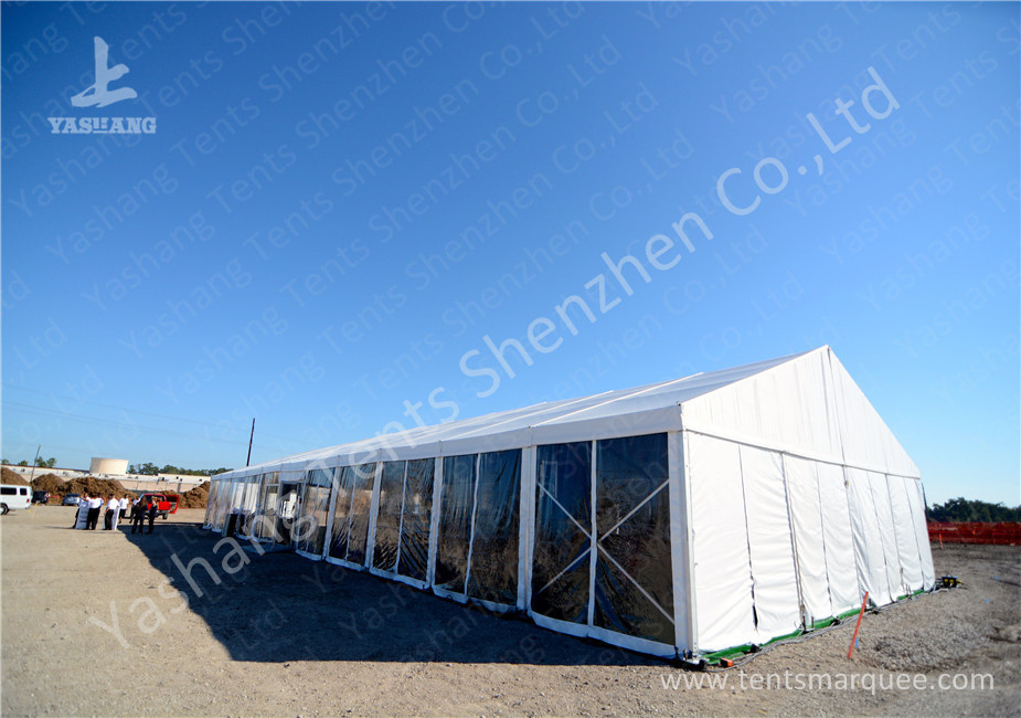 16M Wide Transparent Pvc Wall Outdoor Party Tents , Wind Resistant Garden Party Marquee