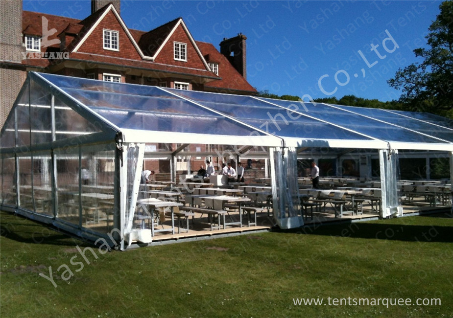15M By 25m Clear Fabric Top Outdoor Party Tents With Aluminum Main Profile