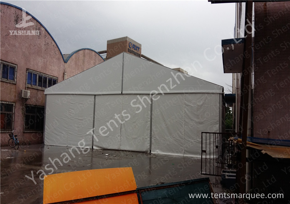 12M Wide Aluminum Framed Industrial Storage Tents white pvc fabric cover