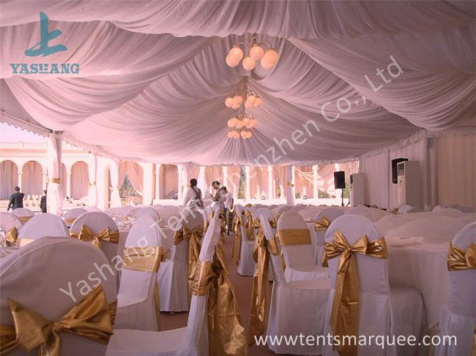 Hohe Spitzen-zeichnende Art-Aluminiumrahmen-Wasser-beständige Zelt-Struktur für Hochzeitsempfänge