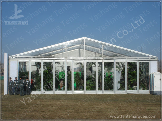 Grüne Aluminiumrahmen-Gewebe-Zelt-Strukturen im Freien, Gewebe-Schutz-Systeme