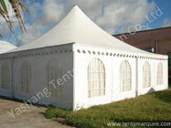 Recreation White PVC Fabric Cover High Peak Tents for Fun on Grassland