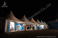 Weather and Fire Resistant Array Pagoda Fabric White Luxury Outdoor Canopy High Peak Aluminum Tent