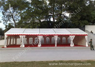 Out side White PVC Cover Aluminum Frame Clear Span Tent with Red Carpet
