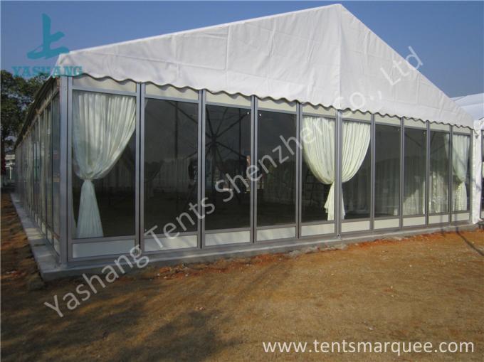 Transparente Glaswand-Luxushochzeits-Zelte im Freien mit vollen schönen Dekorationen