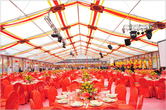 300 Menschen Luxushochzeits-Zelt-Mietaluminiumrahmen-Festzelt mit transparentem PVC Windows