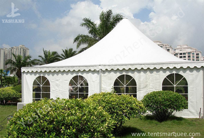 Erholung weiße PVC-Textilverpackungs-hohe Spitzen-Zelte zum Spaß auf Wiese