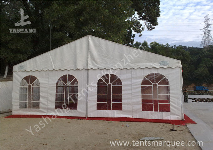 Heraus Seitenspannen-Zelt des WEISS PVC-Abdeckungs-Aluminiumfeld-freien Raumes mit rotem Teppich
